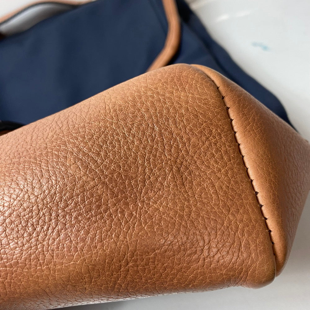【中古品】【レディース】 COLE HAAN コールハーン トートバッグ/ショルダーバッグ 2点セット ネイビー/ブラウンレザー 188-260617-AA-02-ich 万代Net店
