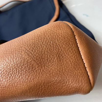 【中古品】【レディース】 COLE HAAN コールハーン トートバッグ/ショルダーバッグ 2点セット ネイビー/ブラウンレザー 188-260617-AA-02-ich 万代Net店