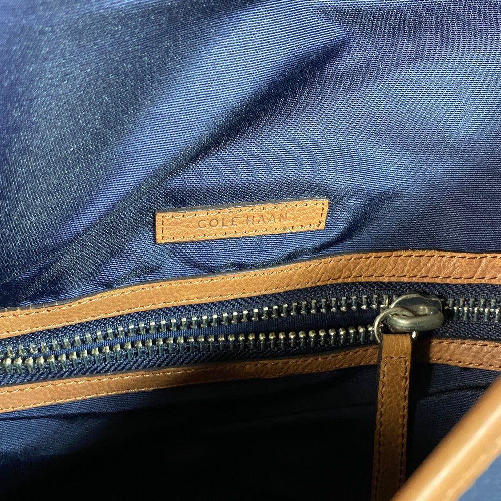 【中古品】【レディース】 COLE HAAN コールハーン トートバッグ/ショルダーバッグ 2点セット ネイビー/ブラウンレザー 188-260617-AA-02-ich 万代Net店