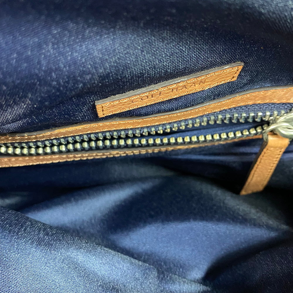 【中古品】【レディース】 COLE HAAN コールハーン トートバッグ/ショルダーバッグ 2点セット ネイビー/ブラウンレザー 188-260617-AA-02-ich 万代Net店
