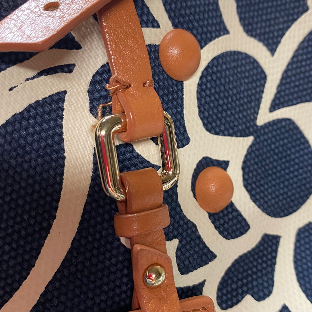 【中古品】【レディース】 COLE HAAN コールハーン トートバッグ/ショルダーバッグ 2点セット ネイビー/ブラウンレザー 188-260617-AA-02-ich 万代Net店
