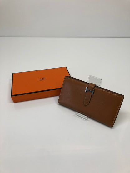 【中古品】【レディース】 HERMES エルメス べアンスフレ ヴォーエプソン ゴールド □L刻印 長財布 (ICH) 181-260823-AS-9-hon カラー：ゴールド 万代Net店
