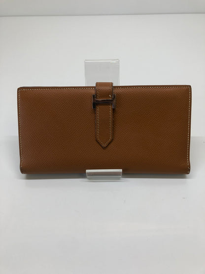 【中古品】【レディース】 HERMES エルメス べアンスフレ ヴォーエプソン ゴールド □L刻印 長財布 (ICH) 181-260823-AS-9-hon カラー：ゴールド 万代Net店
