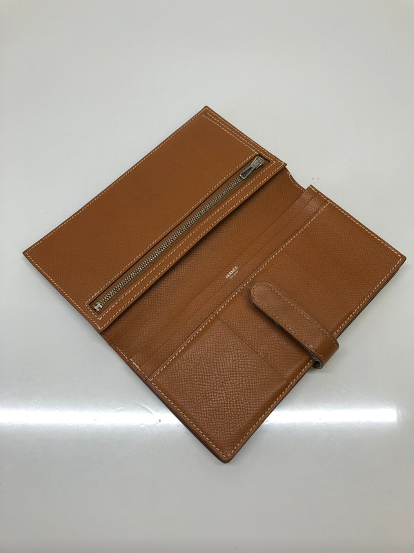 【中古品】【レディース】 HERMES エルメス べアンスフレ ヴォーエプソン ゴールド □L刻印 長財布 (ICH) 181-260823-AS-9-hon カラー：ゴールド 万代Net店