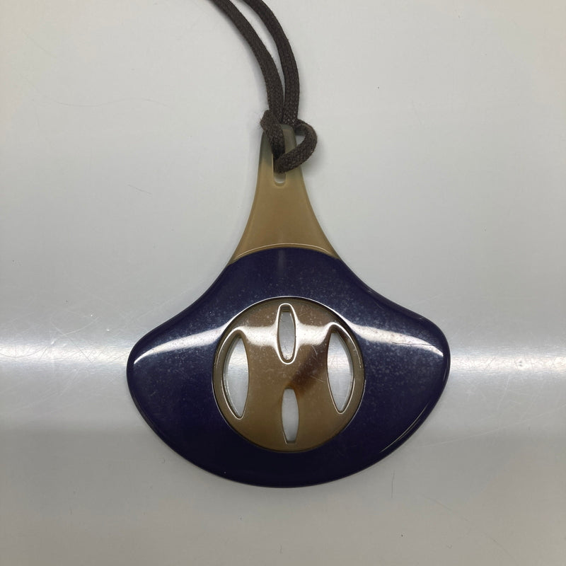 【中古品】【レディース】 HERMES エルメス バッファローホーン ネックレス アクセサリー (ICH) 182-260819-AS-5-hon カラー：ネイビー/ベージュ 万代Net店