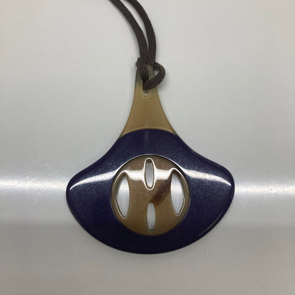 【中古品】【レディース】 HERMES エルメス バッファローホーン ネックレス アクセサリー (ICH) 182-260819-AS-5-hon カラー：ネイビー/ベージュ 万代Net店