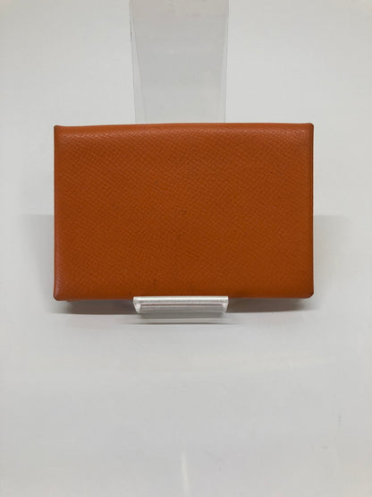 【中古品】【レディース】 HERMES エルメス カルヴィ カードケース ヴァーエプソン オレンジ □M刻印 小物 (ICH) 181-260823-AS-8-hon カラー：オレンジ 万代Net店