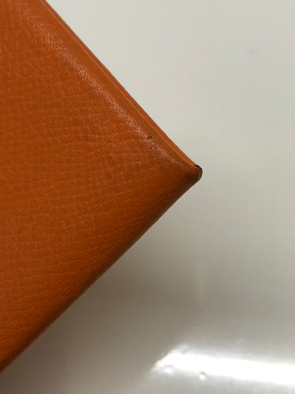 【中古品】【レディース】 HERMES エルメス カルヴィ カードケース ヴァーエプソン オレンジ □M刻印 小物 (ICH) 181-260823-AS-8-hon カラー：オレンジ 万代Net店