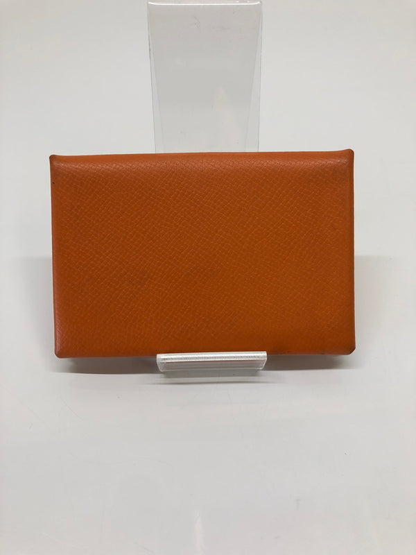【中古品】【レディース】 HERMES エルメス カルヴィ カードケース ヴァーエプソン オレンジ □M刻印 小物 (ICH) 181-260823-AS-8-hon カラー：オレンジ 万代Net店