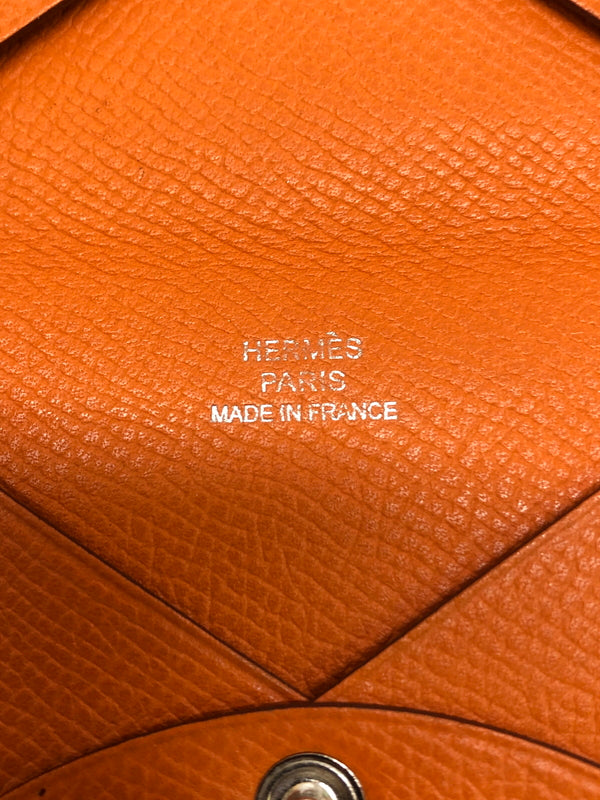 【中古品】【レディース】 HERMES エルメス カルヴィ カードケース ヴァーエプソン オレンジ □M刻印 小物 (ICH) 181-260823-AS-8-hon カラー：オレンジ 万代Net店