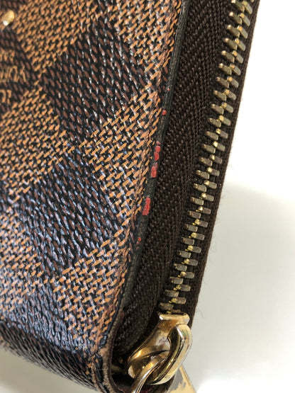 【現状渡し品】【レディース】 LOUIS VUITTON ルイヴィトン N60122 ジッピーウォレット スタッズ ダミエ エベヌ 長財布 ラウンドファスナー (ICH) 179-260823-AS-7-hon カラー：ブラウン 万代Net店