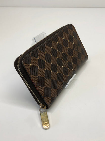 【現状渡し品】【レディース】 LOUIS VUITTON ルイヴィトン N60122 ジッピーウォレット スタッズ ダミエ エベヌ 長財布 ラウンドファスナー (ICH) 179-260823-AS-7-hon カラー：ブラウン 万代Net店