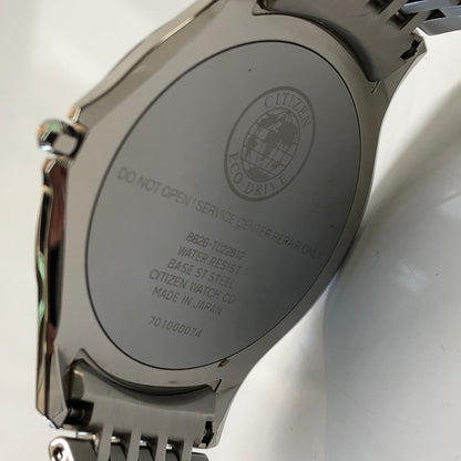 【中古美品】【メンズ】 CITIZEN シチズン エコドライブワン AR5000-50E 8826-T022812 ソーラー腕時計 黒文字盤 (ICH) 197-260823-AS-1-hon カラー：シルバー 万代Net店