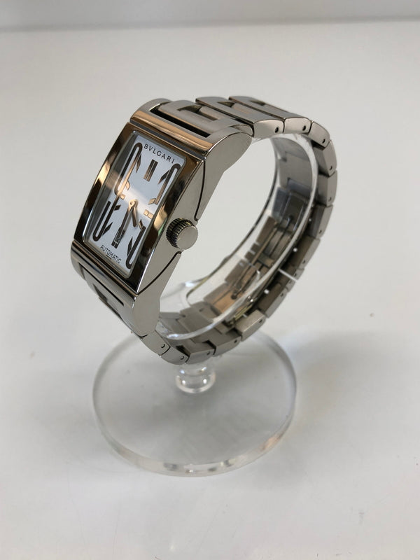 【中古品】【メンズ】 BVLGARI ブルガリ 腕時計 Rettangolo レッタンゴロ RT45S 自動巻き 白文字盤 デイト (ICH) 183-260823-AS-5-hon カラー：シルバー 万代Net店