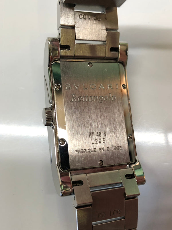【中古品】【メンズ】 BVLGARI ブルガリ 腕時計 Rettangolo レッタンゴロ RT45S 自動巻き 白文字盤 デイト (ICH) 183-260823-AS-5-hon カラー：シルバー 万代Net店