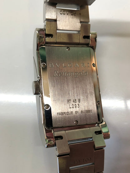 【中古品】【メンズ】 BVLGARI ブルガリ 腕時計 Rettangolo レッタンゴロ RT45S 自動巻き 白文字盤 デイト (ICH) 183-260823-AS-5-hon カラー：シルバー 万代Net店