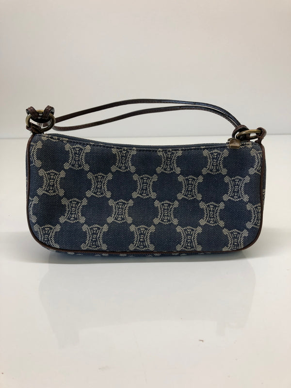 【現状渡し品】【レディース】 CELINE セリーヌ マカダム デニム アクセサリーポーチ CE00/14 ハンドバッグ カバン (ICH) 180-260823-AS-6-hon カラー：ネイビー 万代Net店