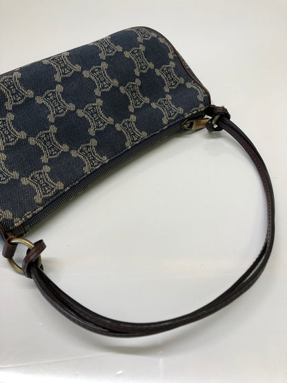 【現状渡し品】【レディース】 CELINE セリーヌ マカダム デニム アクセサリーポーチ CE00/14 ハンドバッグ カバン (ICH) 180-260823-AS-6-hon カラー：ネイビー 万代Net店