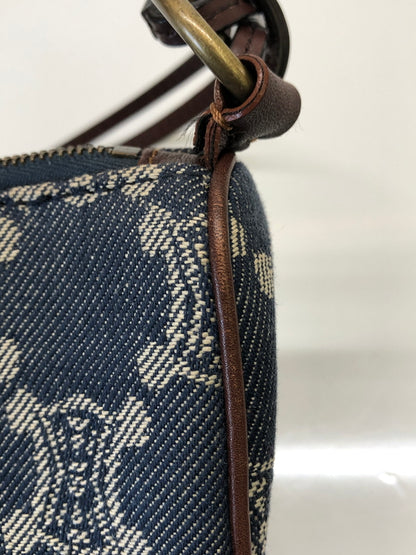 【現状渡し品】【レディース】 CELINE セリーヌ マカダム デニム アクセサリーポーチ CE00/14 ハンドバッグ カバン (ICH) 180-260823-AS-6-hon カラー：ネイビー 万代Net店