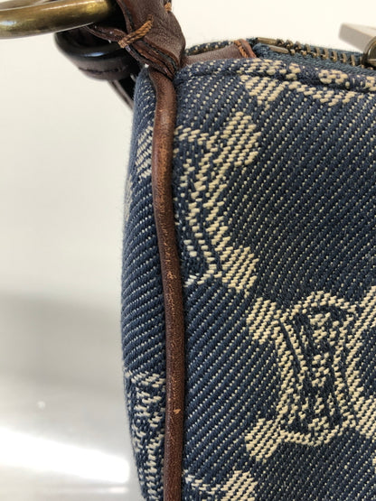 【現状渡し品】【レディース】 CELINE セリーヌ マカダム デニム アクセサリーポーチ CE00/14 ハンドバッグ カバン (ICH) 180-260823-AS-6-hon カラー：ネイビー 万代Net店