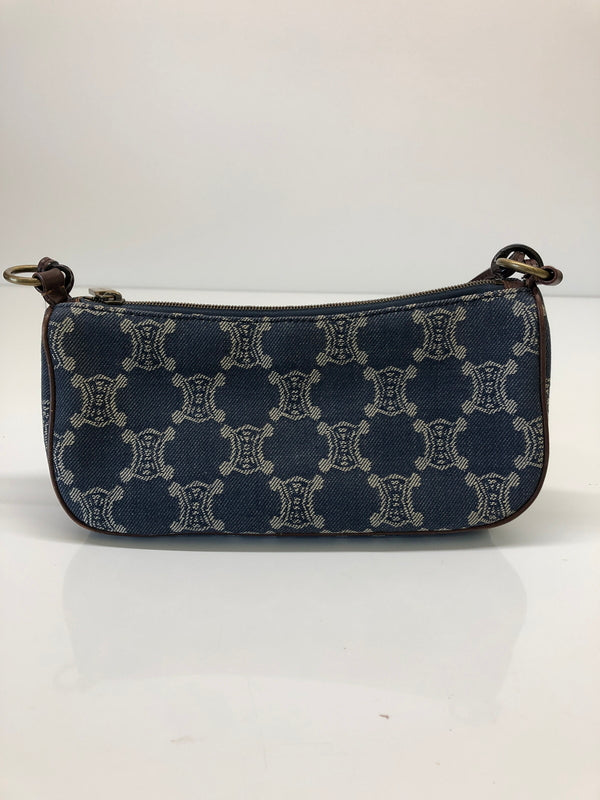 【現状渡し品】【レディース】 CELINE セリーヌ マカダム デニム アクセサリーポーチ CE00/14 ハンドバッグ カバン (ICH) 180-260823-AS-6-hon カラー：ネイビー 万代Net店