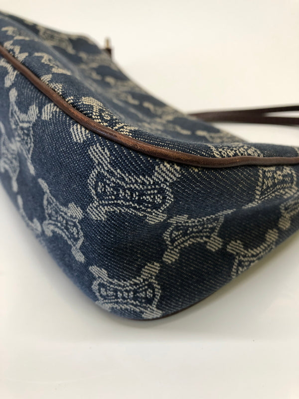 【現状渡し品】【レディース】 CELINE セリーヌ マカダム デニム アクセサリーポーチ CE00/14 ハンドバッグ カバン (ICH) 180-260823-AS-6-hon カラー：ネイビー 万代Net店