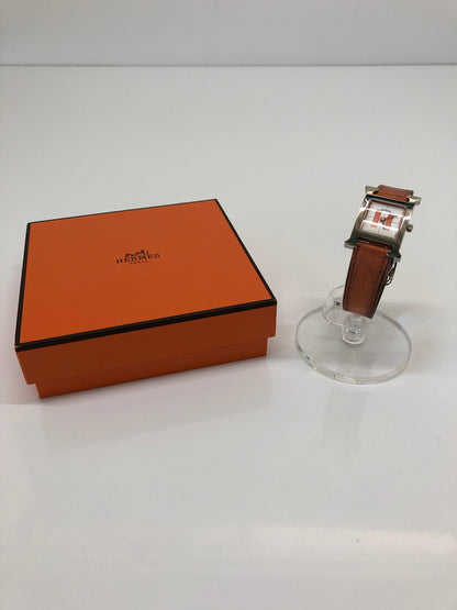 【現状渡し品】【レディース】 HERMES エルメス 腕時計 Hウォッチ 銀座オープン記念 HH1.210 ホワイト文字盤 (ICH) 183-260823-AS-4-hon カラー：シルバー/ブラウン 万代Net店