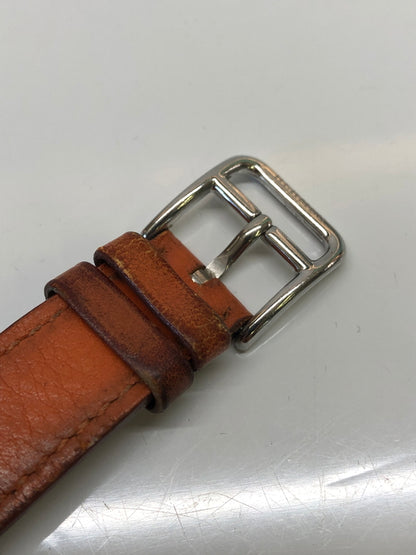 【現状渡し品】【レディース】 HERMES エルメス 腕時計 Hウォッチ 銀座オープン記念 HH1.210 ホワイト文字盤 (ICH) 183-260823-AS-4-hon カラー：シルバー/ブラウン 万代Net店