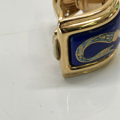【現状渡し品】【レディース】 HERMES エルメス エマイユ 七宝焼き クリップ式 イヤリング アクセサリー (ICH) 182-260823-AS-3-hon カラー：ゴールド/ブルー 万代Net店