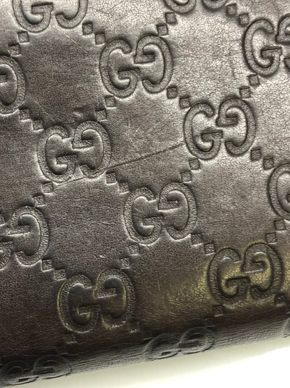 【現状渡し品】【レディース】 GUCCI グッチ 二つ折り長財布 グッチシマ 233024-2149 ブラウン レザー チャーム付き (ICH) 181-260823-AS-10-hon カラー：ブラウン 万代Net店