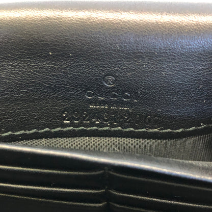 【現状渡し品】【レディース】 GUCCI グッチ 282431・2067 グッチシマ インターロッキング 長財布 ロングウォレット レザー (ICH) 181-260906-AS-1-hon カラー：ブラック 万代Net店