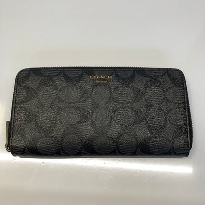 【現状渡し品】【メンズ/レディース】 COACH コーチ F74597 ラウンドファスナー 長財布 ロングウォレット (ICH) 200-260906-AS-3-hon カラー：ブラック 万代Net店