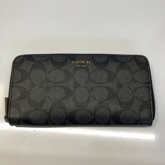 【現状渡し品】【メンズ/レディース】 COACH コーチ F74597 ラウンドファスナー 長財布 ロングウォレット (ICH) 200-260906-AS-3-hon カラー：ブラック 万代Net店