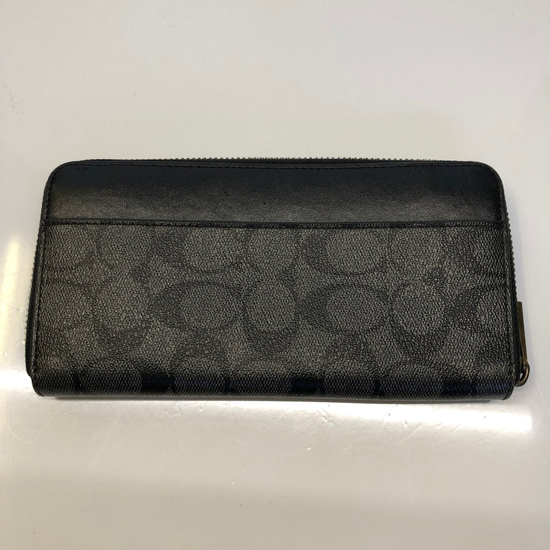 【現状渡し品】【メンズ/レディース】 COACH コーチ F74597 ラウンドファスナー 長財布 ロングウォレット (ICH) 200-260906-AS-3-hon カラー：ブラック 万代Net店