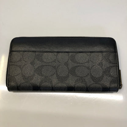 【現状渡し品】【メンズ/レディース】 COACH コーチ F74597 ラウンドファスナー 長財布 ロングウォレット (ICH) 200-260906-AS-3-hon カラー：ブラック 万代Net店