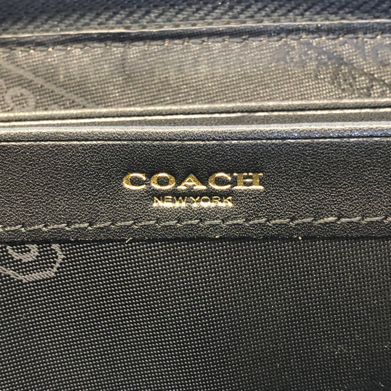 【現状渡し品】【メンズ/レディース】 COACH コーチ F74597 ラウンドファスナー 長財布 ロングウォレット (ICH) 200-260906-AS-3-hon カラー：ブラック 万代Net店