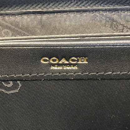 【現状渡し品】【メンズ/レディース】 COACH コーチ F74597 ラウンドファスナー 長財布 ロングウォレット (ICH) 200-260906-AS-3-hon カラー：ブラック 万代Net店