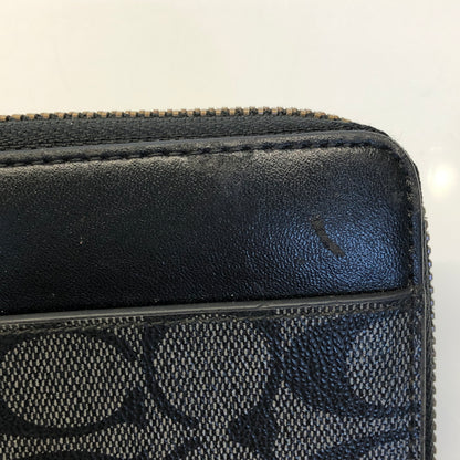 【現状渡し品】【メンズ/レディース】 COACH コーチ F74597 ラウンドファスナー 長財布 ロングウォレット (ICH) 200-260906-AS-3-hon カラー：ブラック 万代Net店
