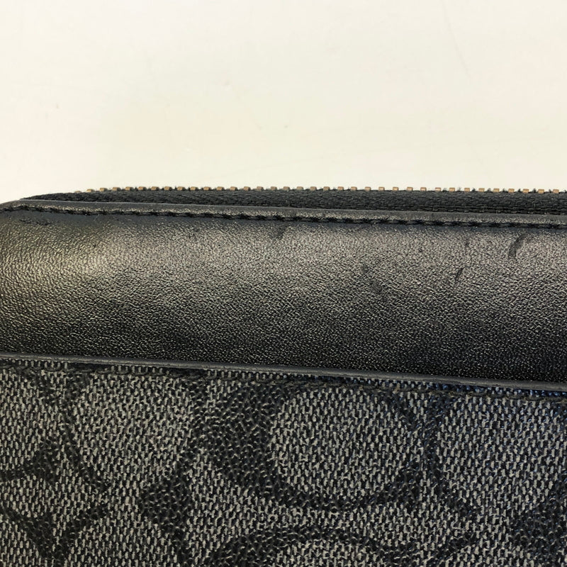 【現状渡し品】【メンズ/レディース】 COACH コーチ F74597 ラウンドファスナー 長財布 ロングウォレット (ICH) 200-260906-AS-3-hon カラー：ブラック 万代Net店