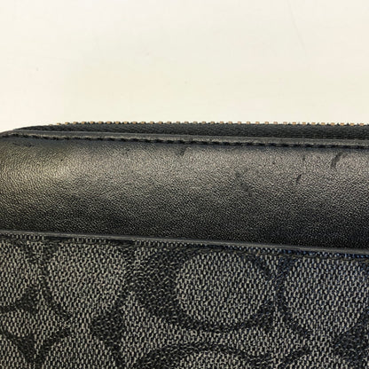 【現状渡し品】【メンズ/レディース】 COACH コーチ F74597 ラウンドファスナー 長財布 ロングウォレット (ICH) 200-260906-AS-3-hon カラー：ブラック 万代Net店