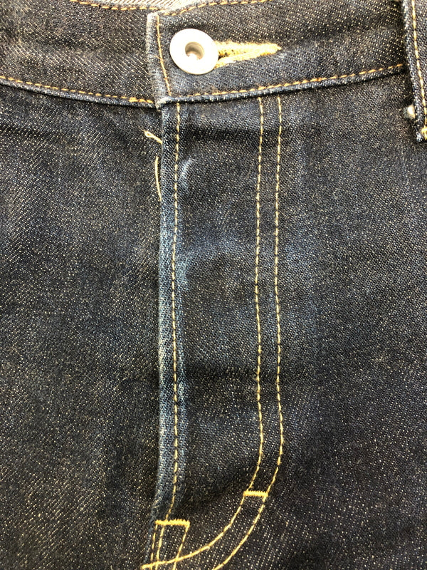 【中古品】【メンズ】 BLUCO ブルコ OL-027 馬革ラベル ボタンフライ デニムパンツ ボトムス (ICH) 156-260906-AS-8-hon サイズ：M カラー：インディゴ 万代Net店