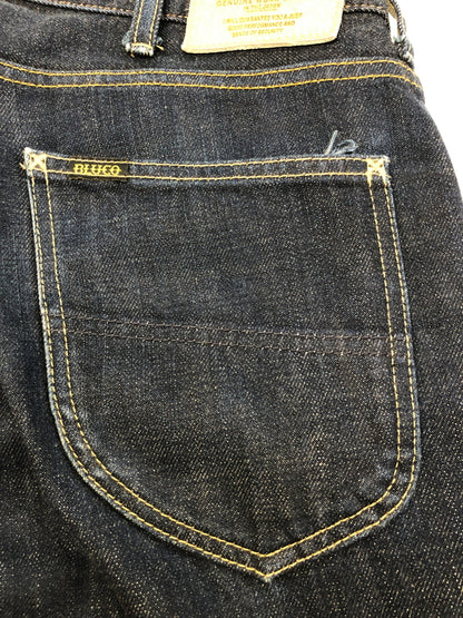 【中古品】【メンズ】 BLUCO ブルコ OL-027 馬革ラベル ボタンフライ デニムパンツ ボトムス (ICH) 156-260906-AS-8-hon サイズ：M カラー：インディゴ 万代Net店