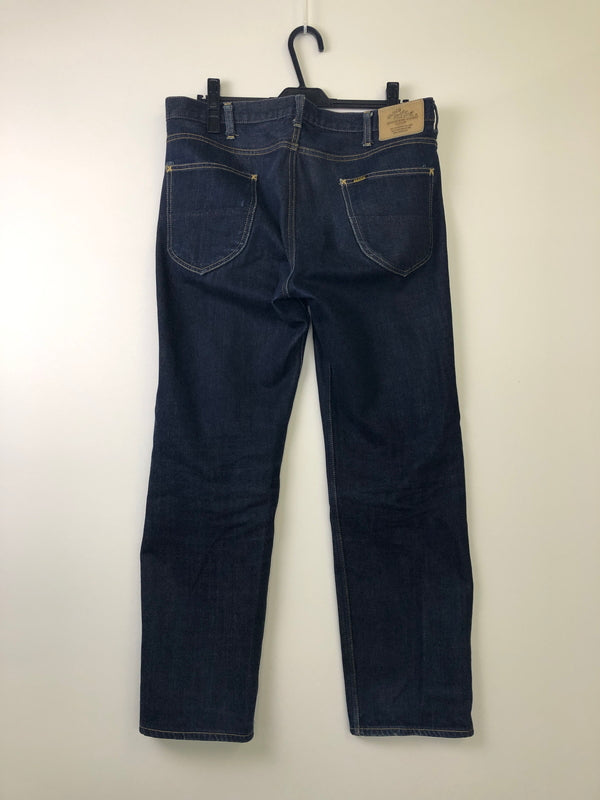 【中古品】【メンズ】 BLUCO ブルコ OL-027 馬革ラベル ボタンフライ デニムパンツ ボトムス (ICH) 156-260906-AS-8-hon サイズ：M カラー：インディゴ 万代Net店