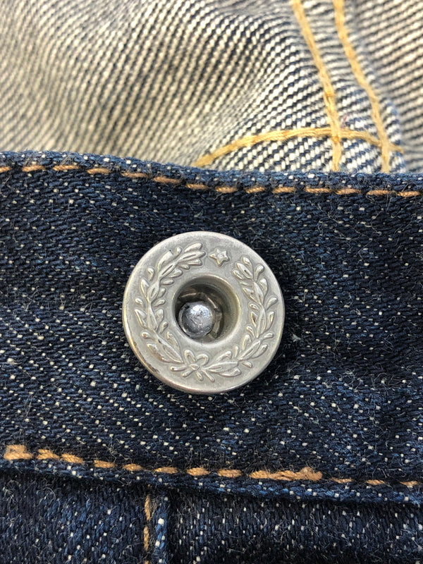 【中古品】【メンズ】 BLUCO ブルコ OL-027 馬革ラベル ボタンフライ デニムパンツ ボトムス (ICH) 156-260906-AS-8-hon サイズ：M カラー：インディゴ 万代Net店