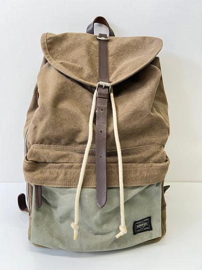 【中古品】【メンズ/レディース】 PORTER ポーター BRIDGE RUCKSACK(S) 193-04064 17L ブリッジ リュック デイパック 吉田カバン (ICH) 188-261004-AS-3-hon カラー：ベージュ 万代Net店