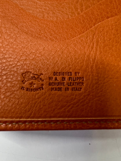 【中古美品】【メンズ/レディース】 IL BISONTE イルビゾンテ スタンダードコレクション 411853 二つ折り財布 牛革 ヤキヌメ (ICH) 200-261004-AS-4-hon カラー：ブラウン 万代Net店