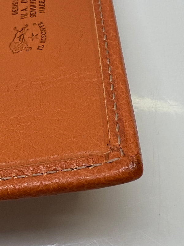 【中古美品】【メンズ/レディース】 IL BISONTE イルビゾンテ スタンダードコレクション 411853 二つ折り財布 牛革 ヤキヌメ (ICH) 200-261004-AS-4-hon カラー：ブラウン 万代Net店