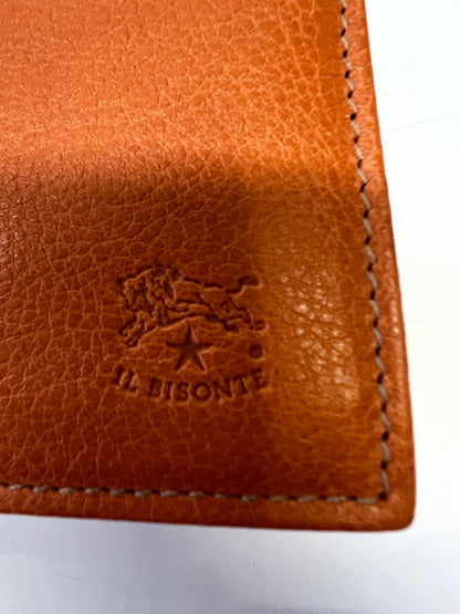 【中古美品】【メンズ/レディース】 IL BISONTE イルビゾンテ スタンダードコレクション 411853 二つ折り財布 牛革 ヤキヌメ (ICH) 200-261004-AS-4-hon カラー：ブラウン 万代Net店