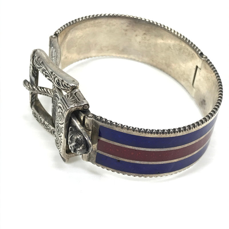 【現状渡し品】【メンズ】 GUCCI グッチ TYGER ENAMEL WEB STRIPE BUCKLE BRACELET タイガー エナメル ウェブ ストライプ バックル ブレスレット アクセサリー 182-260621-na-01-tagh カラー：マルチカラー 万代Net店