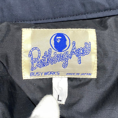 【中古品】【メンズ】 A BATHING APE アベイシングエイプ ELBOW PATCH SWITCHING WESTERN DOWN JACKET エルボー パッチ スイッチング ウエスタン ダウン ジャケット アウター 142-260624-cs-19-izu サイズ：L カラー：ブラック 万代Net店